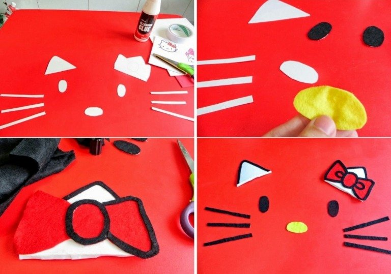 Hello Kitty lykta idéer och instruktioner för DIY med barn och småbarn