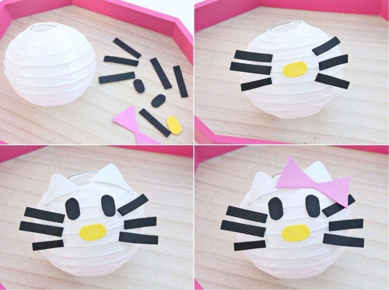 Hello Kitty -lyktidéer för småbarn med minipapperslykta och skumgummi