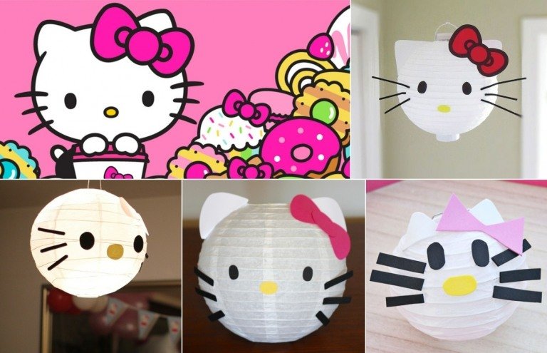 Hello Kitty lanternidéer för hantverk med barn till lyktparaden