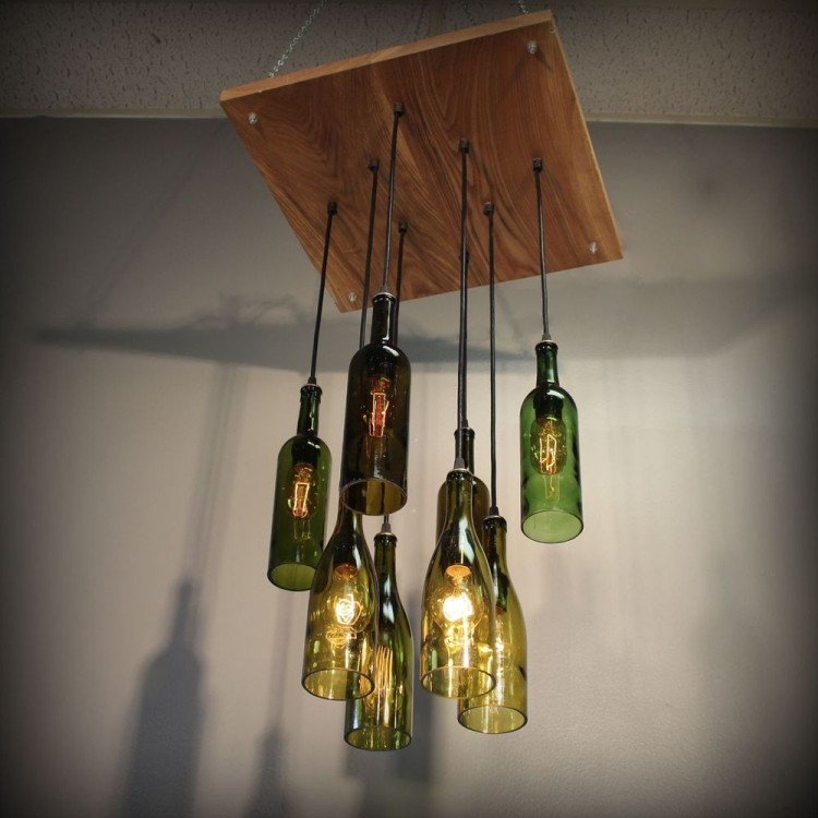 diy-lamp-flaska-gör-det-själv-ljuskrona-hängande-lampa-trä-tallrik-hängande