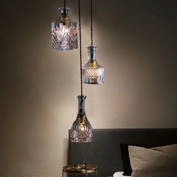 diy-lampa-flaska-gör-det-själv-kristall-flaskor-vintage-hängande-lampor-hängande lampa
