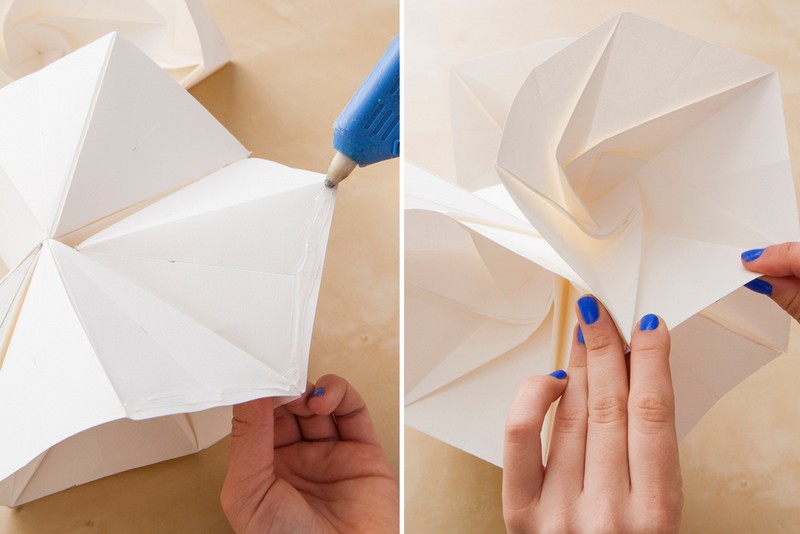 DIY-lampa-papper-origami-hantverk-instruktioner-steg-5-detaljer-limma ihop