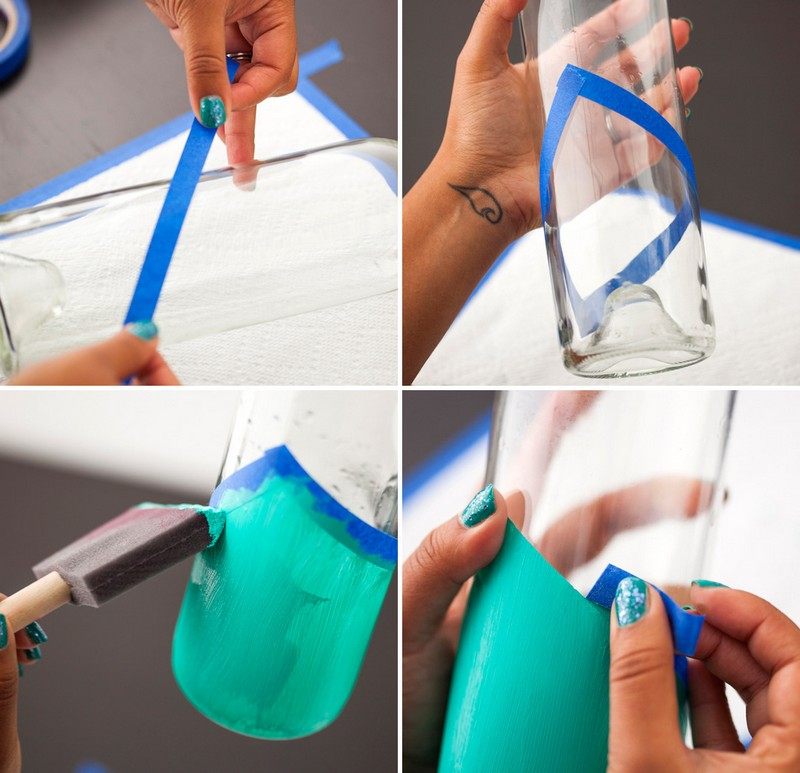 DIY-lampa-plast-flaska-färg-instruktioner