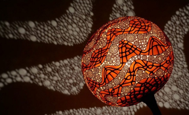 calabash diy lamp carving dekorationslampa