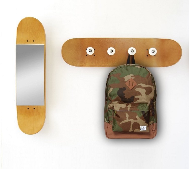 DIY möbler skateboard rock krok spegel idéer