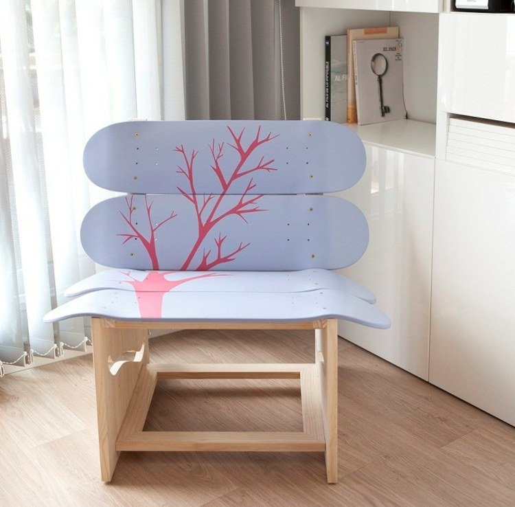 DIY-möbler-skateboard-fåtölj-modern-skandinavisk stil