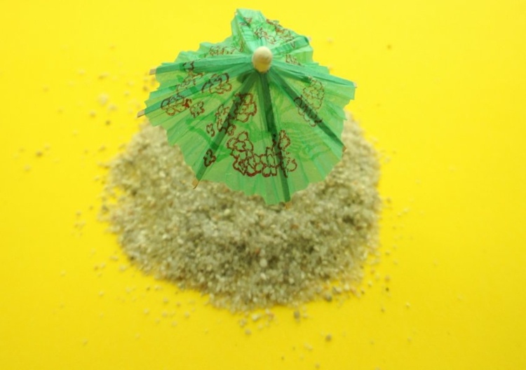 DIY terrarium med växt sand instruktioner design dekoration idé