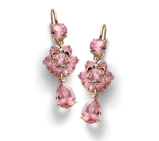 guld-örhängen-rosa-turmalin-kvinnliga-smycken-2014-d- & -g