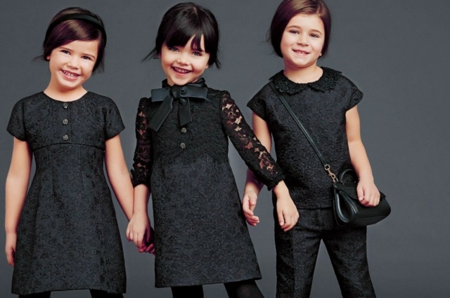 Spets-och-satin-bomull-svart-modern-snygg-kläder-för-tjejer