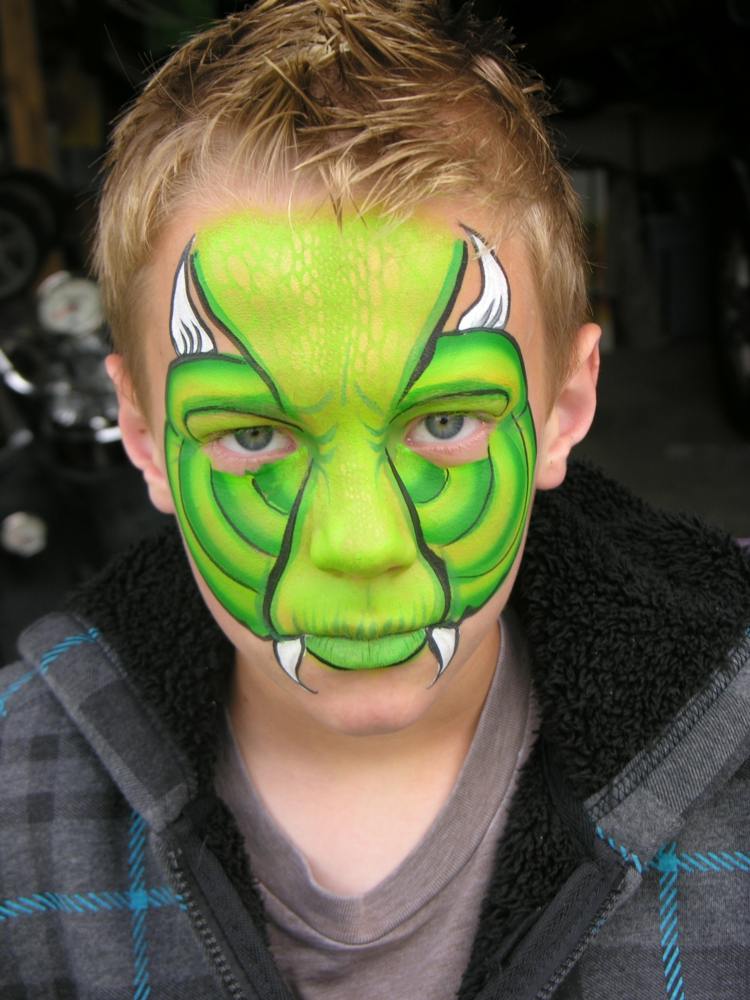 ansiktsfärg dragon green carnival make up