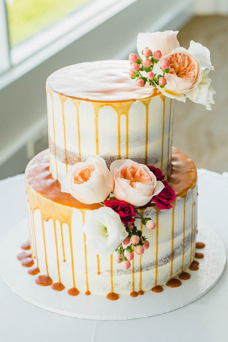 Bröllopstårta dekorera idéer Drip Cake Recept enkelt