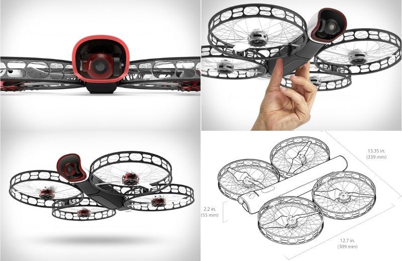Drone-kamera-lätt-transport-fyra-propeller