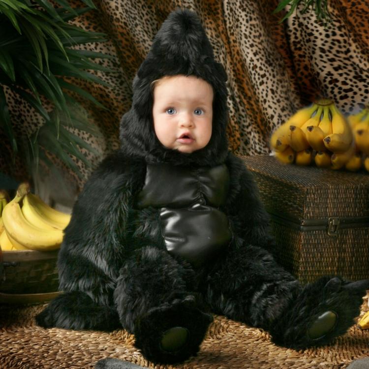 djungel-kostym-baby-barn-vuxen-gorilla-svart-hatt