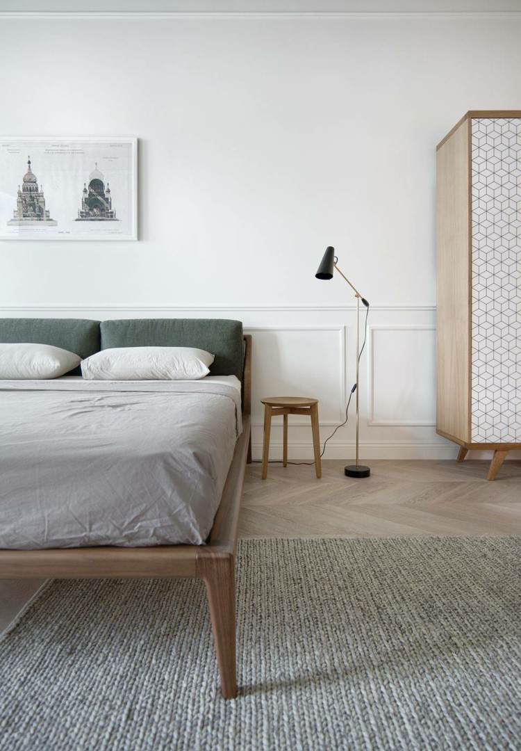 grå matta vägg färg vit garderob sovrum