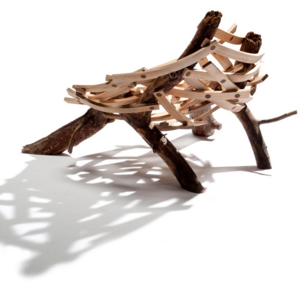 Fåtölj rustik stol design modern biologiskt nedbrytbart