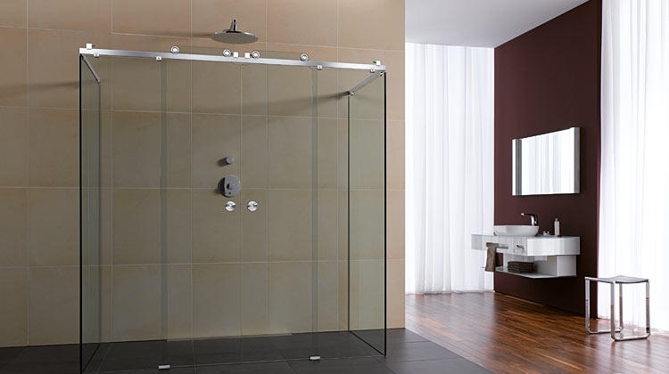duschvägg-glas-skjutdörrar-dusch-skåp-elegant-brun-grå-badrum