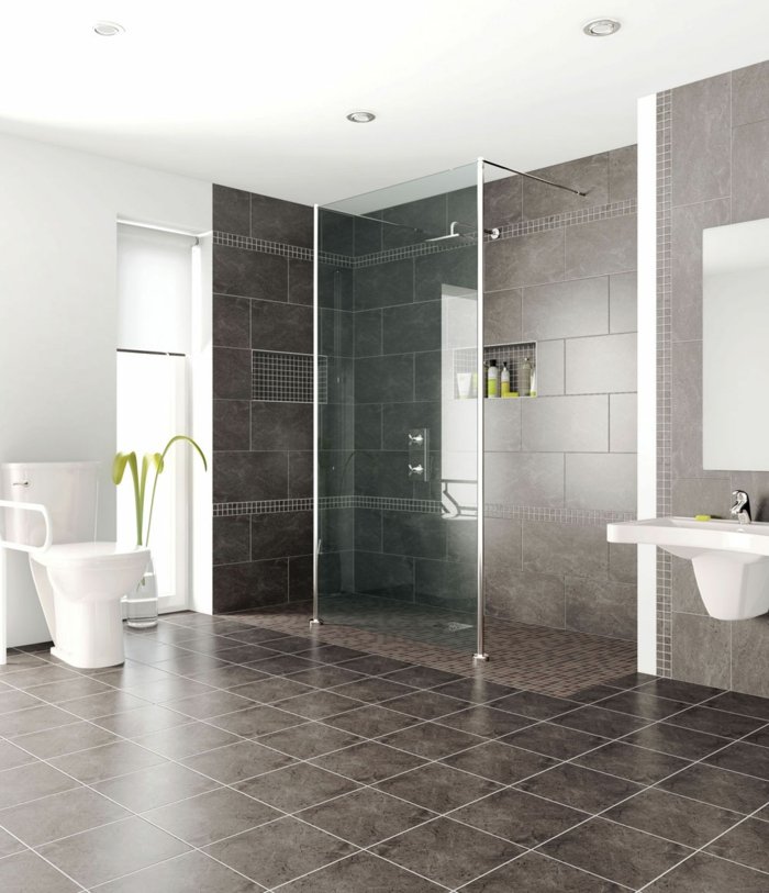 duschar design golvplattor brunt toalettglas