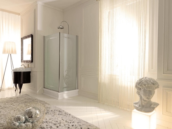 hörn duschkabin stängd badrumsdesign glasväggar designförslag trendiga