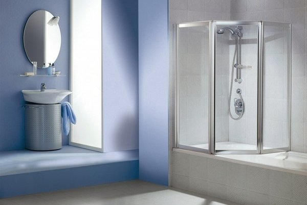 Duschkabin badkar-lila badrumsdesign