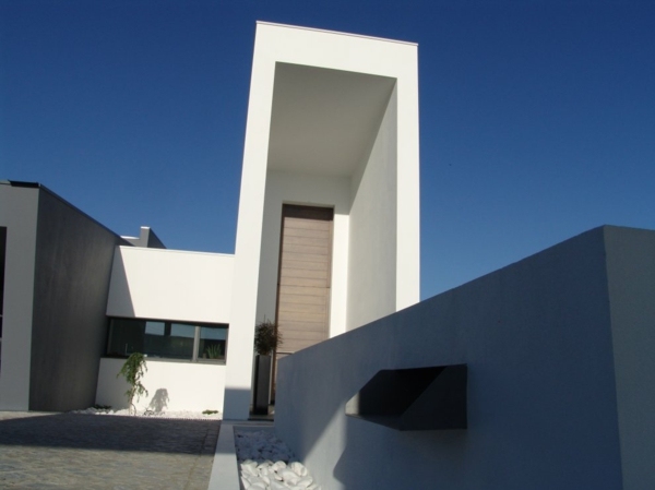 modern vit fasad