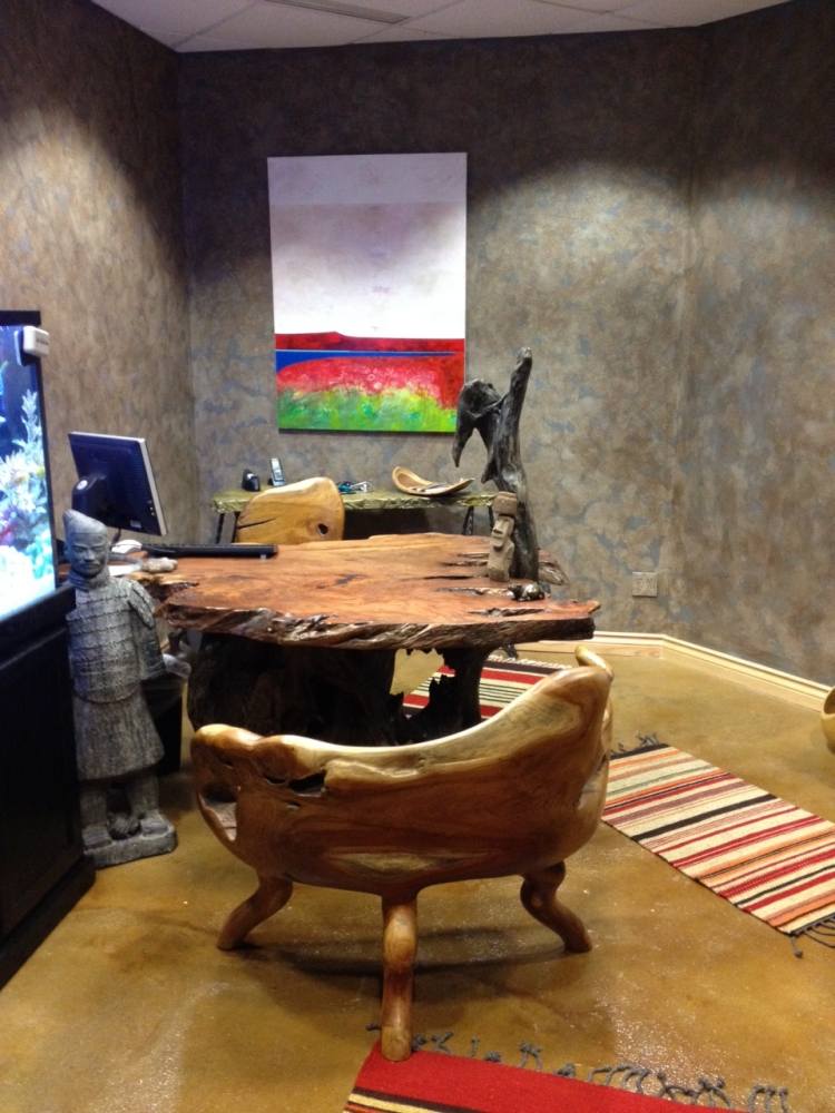 äkta trämöbler-naturligt-tropiskt trä-exotiskt-kontorsstol-arbetsbord-massivt