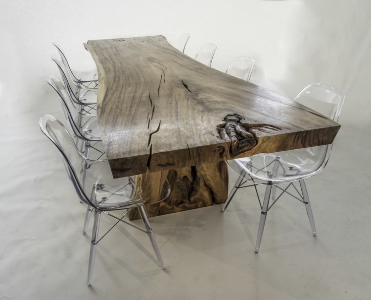 äkta trämöbler-naturligt-tropiskt trä-exotiskt-matbord-massiva-stolar-transparent