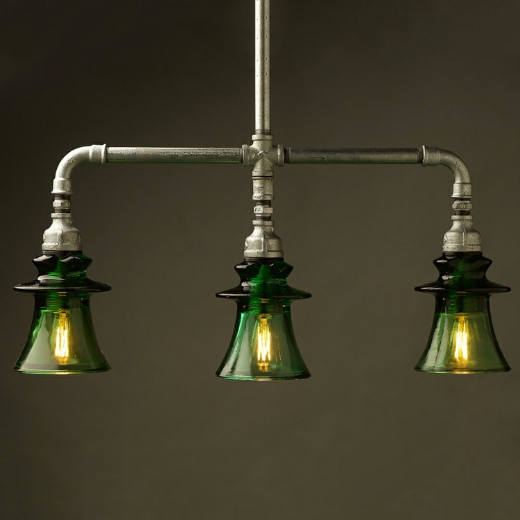 lampglas glas grönt edison rör silver glödlampor