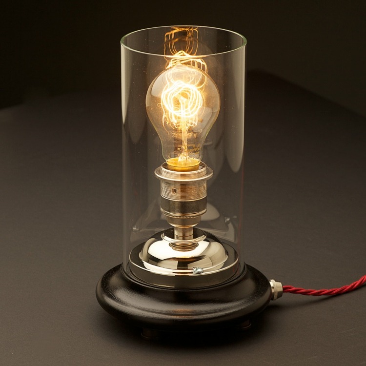 sladdröd autentisk glödlampa antik vintage edison