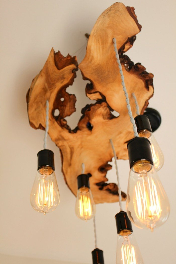 lampor design glödlampor edison form trä deco