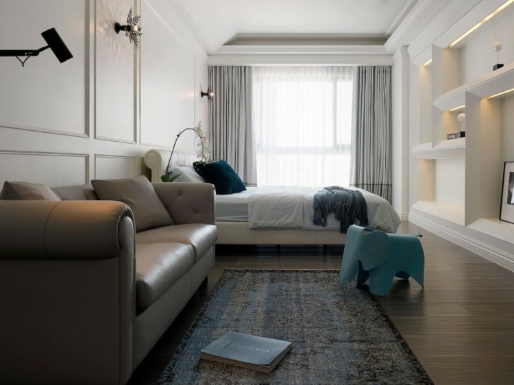 golv-marmor-kakel-sovrum-bilder-säng-täcken-sängkläder-soffa-läder-matta-vägglampor-fönster-gardiner-14