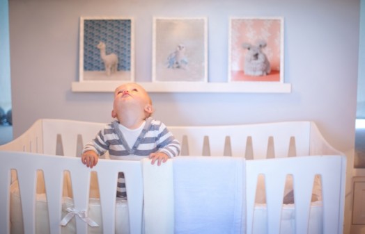 djurmotiv väggdekoration babyrumsinredning för trillingar