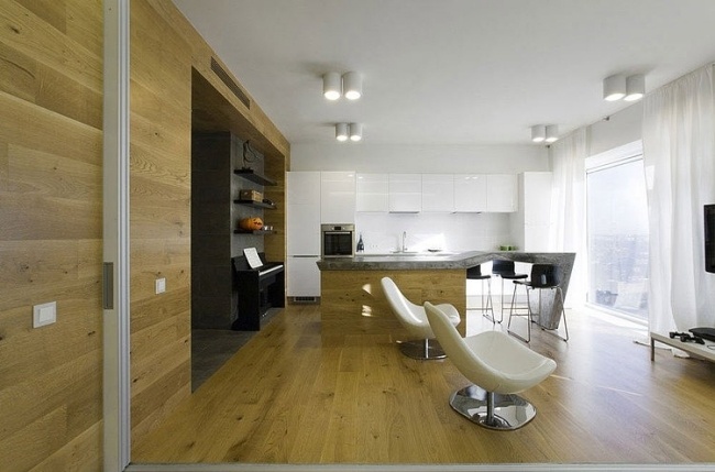 liten modern lägenhet med za bor arkitektur