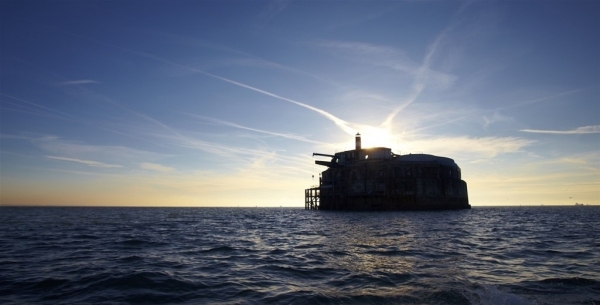 rund form spitbank fort hotell hav som en marin fästning