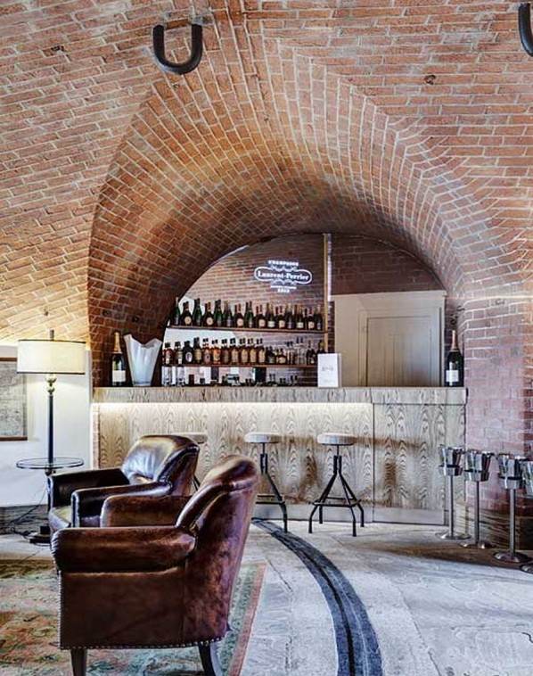 bar läder fåtölj spitbank fort hotell havet som en marin fästning