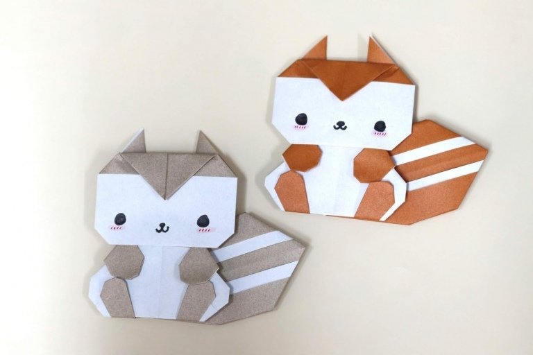 Gör origami ekorrar själv