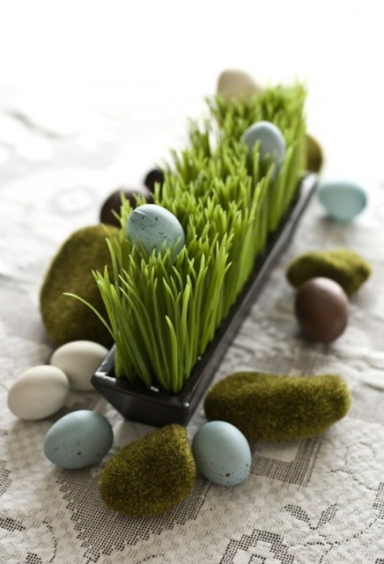 Blomsterarrangemang deco board smycken idéer påsk våren
