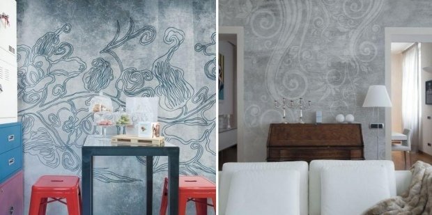 modernt mönster väggdesign konst tapet fiberduk vinylbeläggning