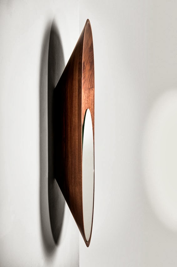 spegel mono gregory lafforest design trä mässing