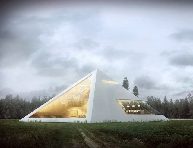 3D visualisering hus koncept pyramid juan carlos ramos