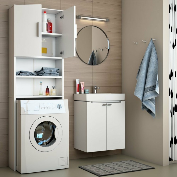 litet-badrum-hög-skåp-tvättmaskin-praktisk-inredning-diskbänk