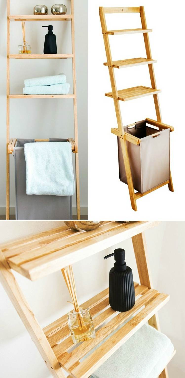 litet-badrum-stege-hylla-tvätt-korg-säck-textil-doft-olja-dekoration