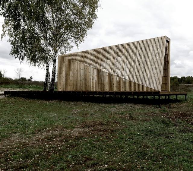 litet sommarhus trä Moskva khachaturian arkitekter