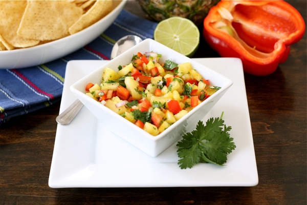 ananas salsa recept bitar skorpad skinka