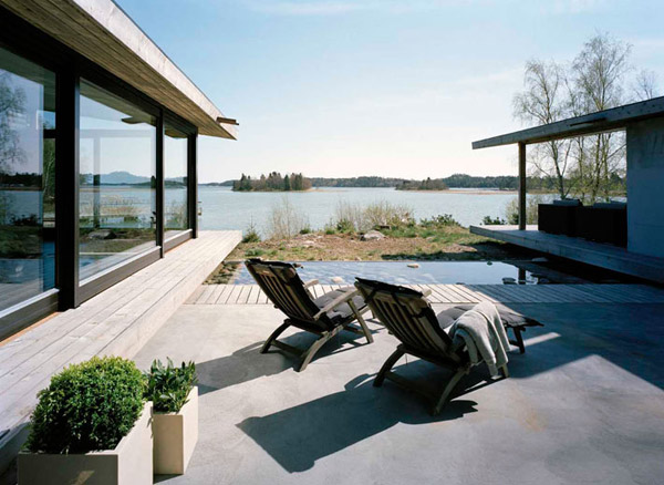 minimalistisk exteriördesign från Sverige - terrass