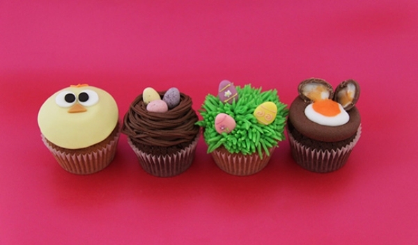 Påsktårta recept-påsk dekorera idéer-cupcakes