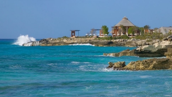 resort Amanyara turks caicos vackra landskap havet stenar