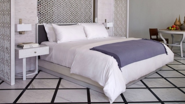 viceroy lyxhotell design på maldiverna sovrum