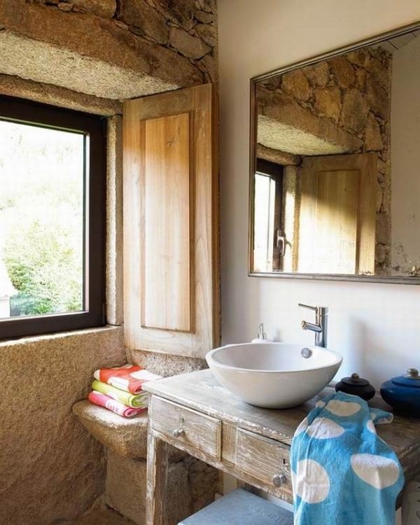 Fristående handfat-ovala keramiska rustika badrumsmöbler