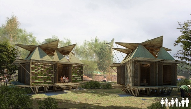 bambuhus vietnam bostadsprojekt hp arkitekter