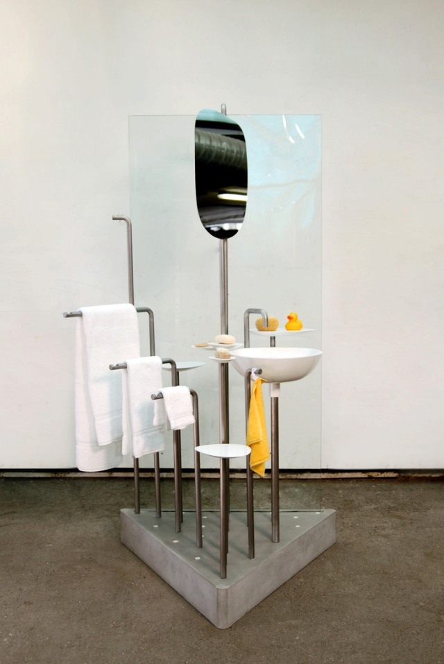 rondell badrum koncept rymdbesparande badrum enhet allegori studio